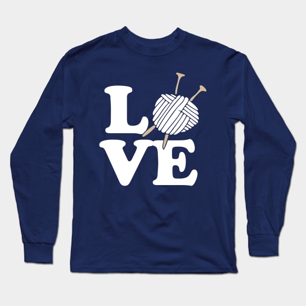 LOVE knitting and crochet Long Sleeve T-Shirt by bubbsnugg